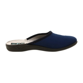 Adanex 27860 navy blue velor slippers 2