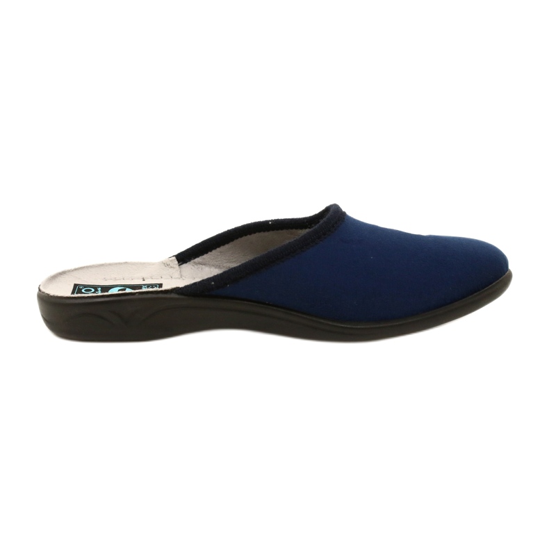 Adanex 27860 navy blue velor slippers 2