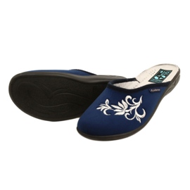 Adanex 27860 navy blue velor slippers 4