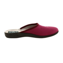 Maroon velor slippers Adanex 27861 multicolored 2
