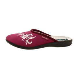 Maroon velor slippers Adanex 27861 multicolored 1