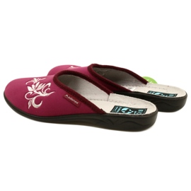 Maroon velor slippers Adanex 27861 multicolored 6