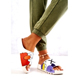 Rubber flip -flops with white print 2