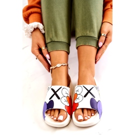 Rubber flip -flops with white print 3