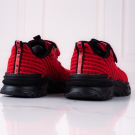 Vico boys sneakers red with black soles 1