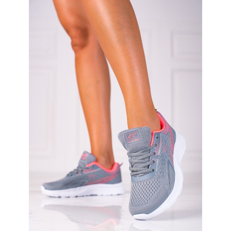 SHELOVET Light Gray Lace-Up Sport Shoes With White Sole grey 1 SHELOVET Light Gray Lace-Up Sport Shoes With White Sole grey 1