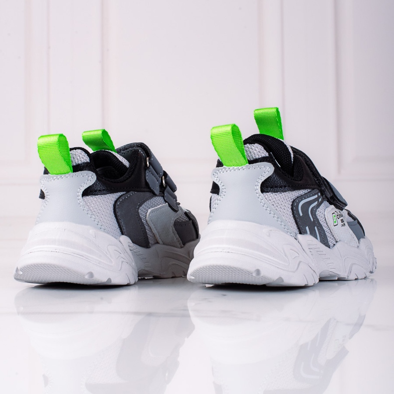 Shelovet boys' sneakers with a thick sole, light gray grey 2