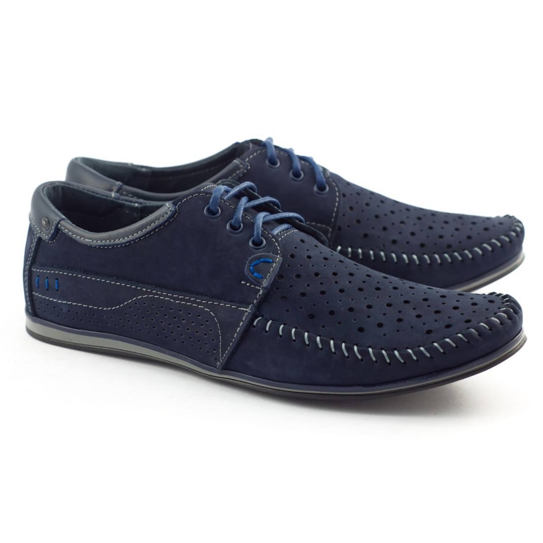 KOMODO Men's summer shoes, moccasins 875, navy blue 2 KOMODO Men's summer shoes, moccasins 875, navy blue 2