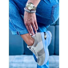 Sports shoes on a hidden Toni Khaki wedge heel green 1