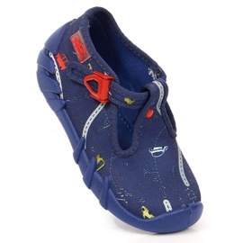 Slippers with fastening Befado Jr BEF2S navy blue 1