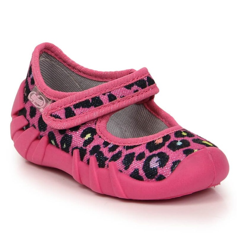 Befado Jr BEF1G velcro slippers pink leopard 2