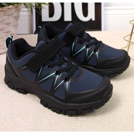 Trekking shoes with Velcro American Club Jr AM902B navy blue 2
