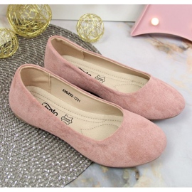Eco suede ballerinas eVento Jr EVE358A pink 2 Eco suede ballerinas eVento Jr EVE358A pink 2