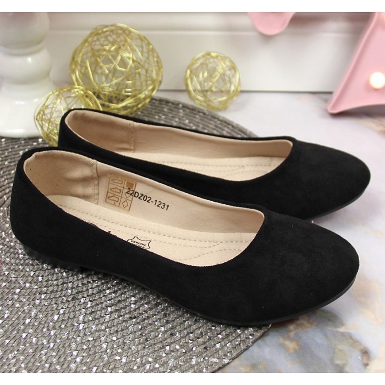 Eco suede ballerinas eVento Jr EVE358B black 2