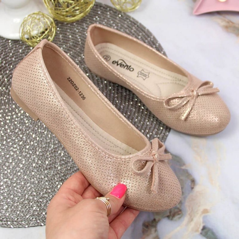 Ballerinas with a bow eVento Jr EVE359A pink 1
