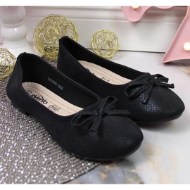 Ballerinas with bow eVento Jr EVE359C black 2