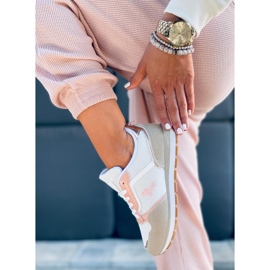 Furlo Pink women's sports shoes beige white 1