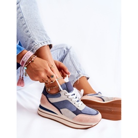 PS1 Women's Suede Sport Shoes Blue-Gray Elisse pink grey 1 PS1 Women's Suede Sport Shoes Blue-Gray Elisse pink grey 1