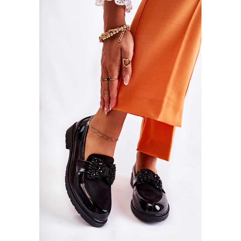 S.Barski Women's Brogues Lacquered With A Bow Black Laurent 1 S.Barski Women's Brogues Lacquered With A Bow Black Laurent 1
