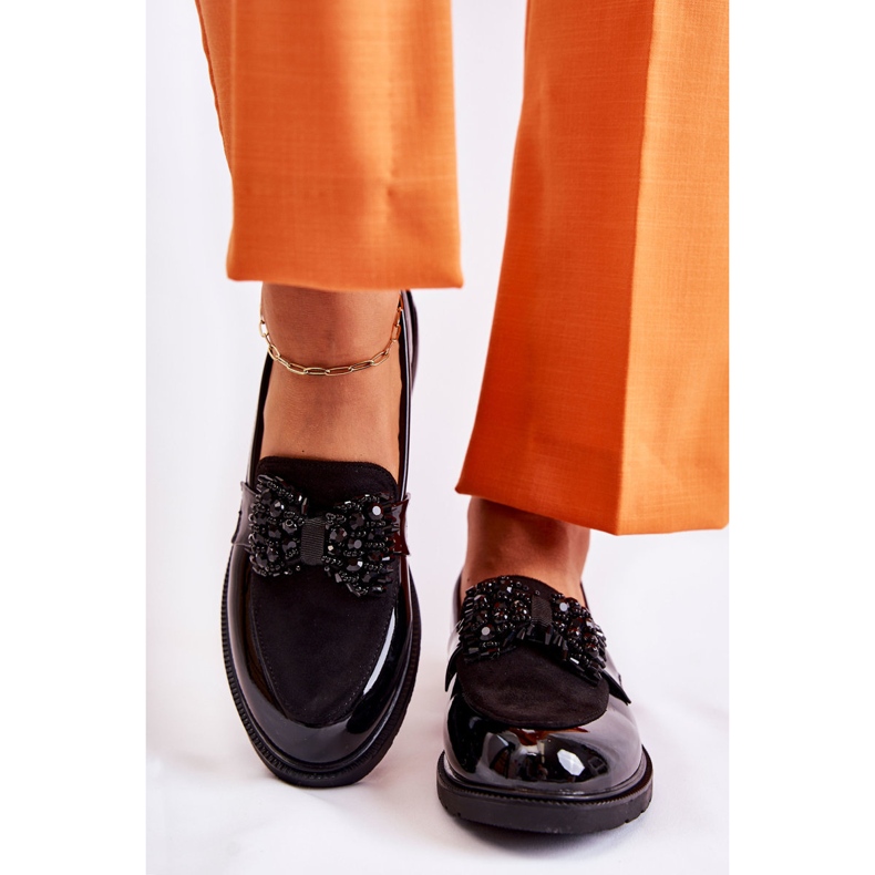 S.Barski Women's Brogues Lacquered With A Bow Black Laurent 2 S.Barski Women's Brogues Lacquered With A Bow Black Laurent 2