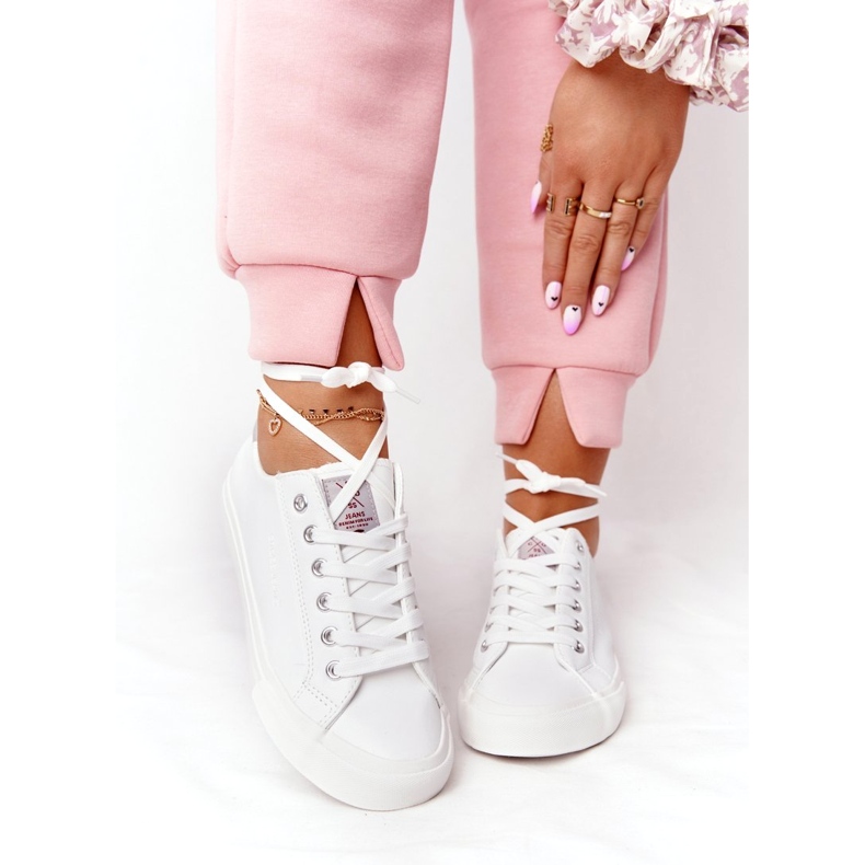 Big Star Women's Eco-Leather Sneakers Cross Jeans HH2R4001C White 3