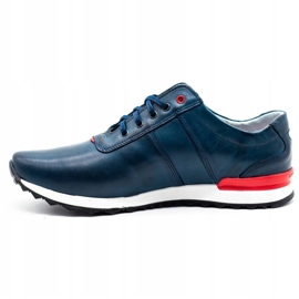 Joker Men's casual shoes 301J navy blue red 1