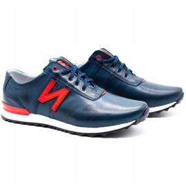 Joker Men's casual shoes 301J navy blue red 2