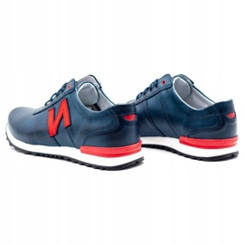 Joker Men's casual shoes 301J navy blue red 5
