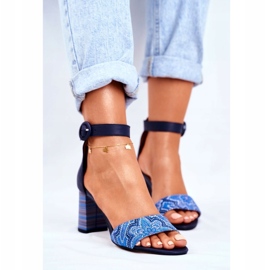 Women's Sandals Maciejka Leather Navy Blue 04235-17 / 00-5 3