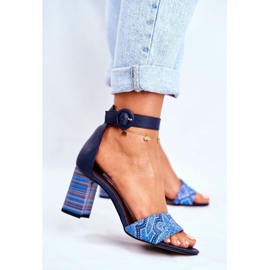 Women's Sandals Maciejka Leather Navy Blue 04235-17 / 00-5 1