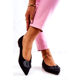 PS1 Suede Ballerinas In The Black Neriso Spitz 3