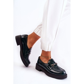 Lacquered Shoes With Green Hestill Silver Ornament 2