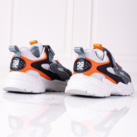 Shelovet boys' sneakers on a thick gray platform grey multicolored 2