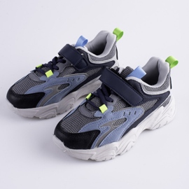 Shelovet boys sneakers on a thick blue platform navy blue multicolored 2