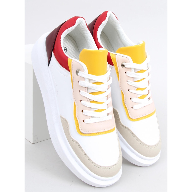 Dory Burgundy women's sports shoes white 2