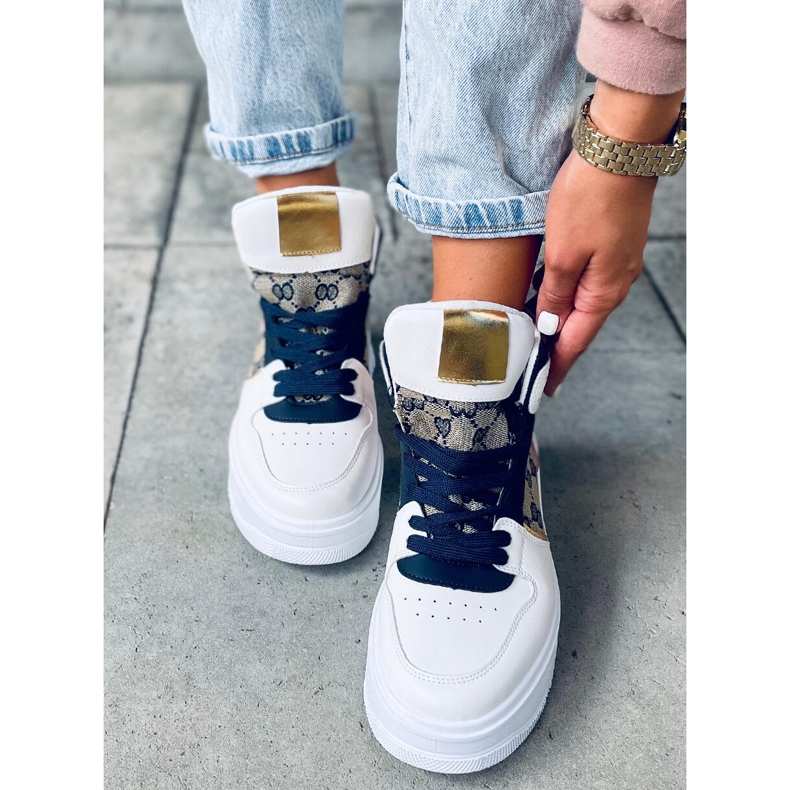 Axel Navy high-top sneakers white multicolored 1