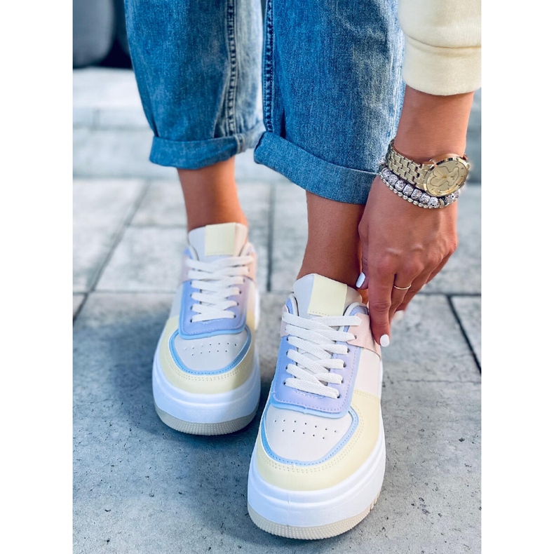 Dhara Yellow women's sneakers white blue pink multicolored 1 Dhara Yellow women's sneakers white blue pink multicolored 1