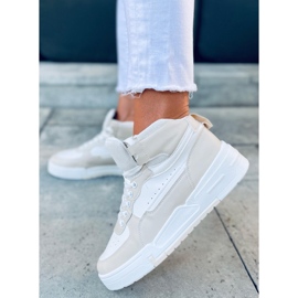 Tiago Beige high-top sneakers white 1