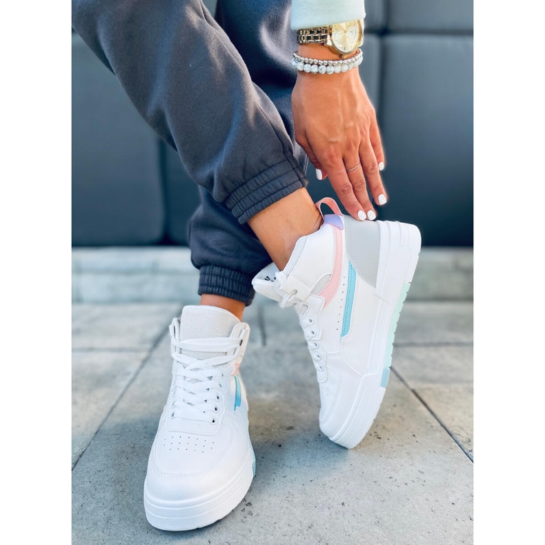 Tiago Multicolor high-top trainers white 1