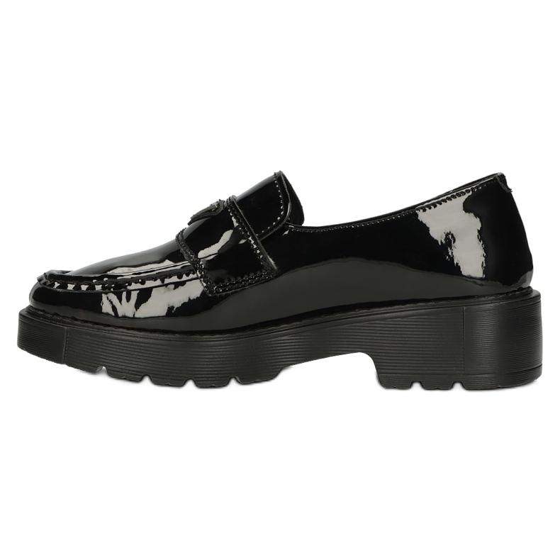 Filippo DP3930/22 BK Lacquered Moccasins, Black 1