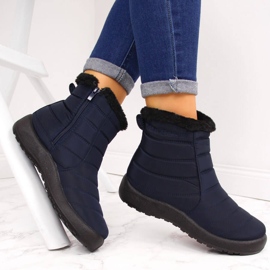 Waterproof snow boots with a navy blue NEWS zipper 1 Waterproof snow boots with a navy blue NEWS zipper 1