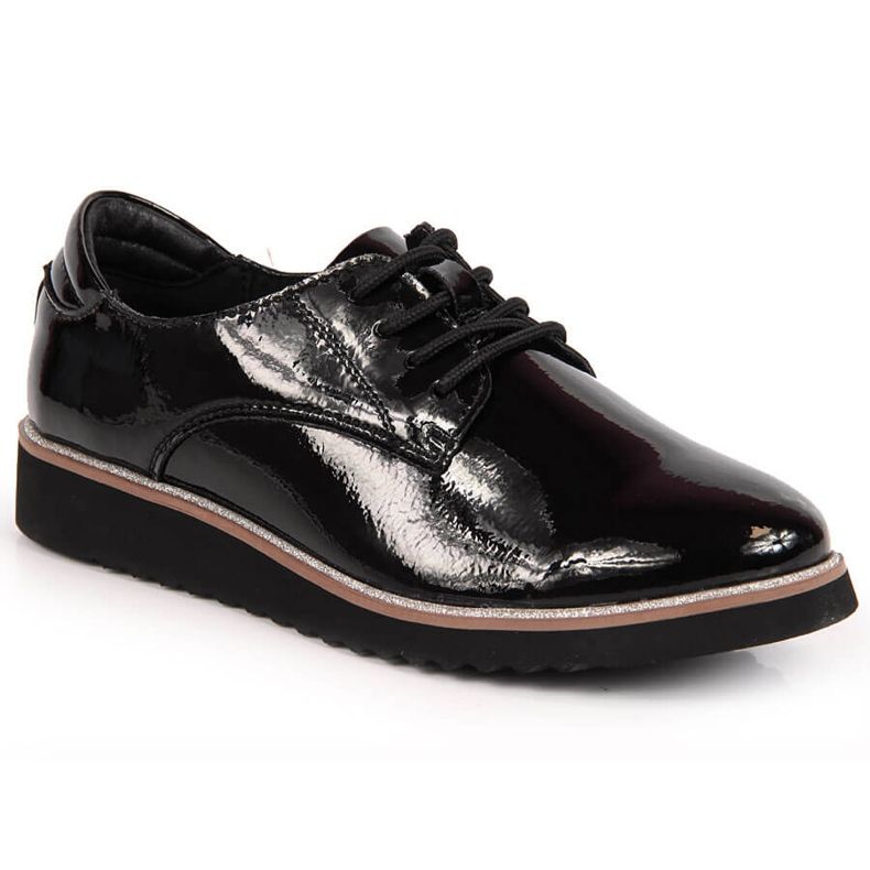 Black patent leather women's shoes Filippo 1