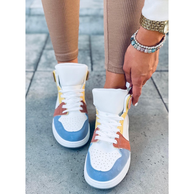 Clowsi Blue high-top sneakers multicolored 1