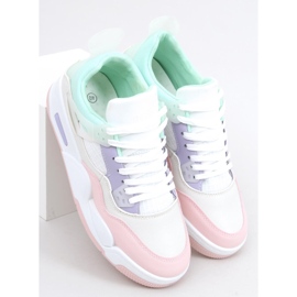 Inika Multi Beige trainers white purple pink multicolored green 2