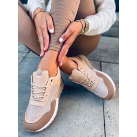 Teona Khaki women's sports shoes beige 1