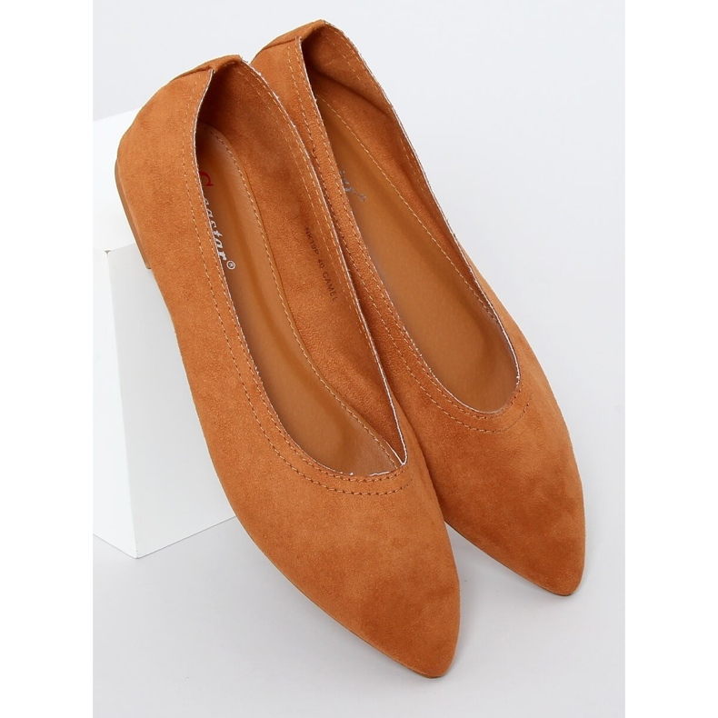 Women's camel ballerinas NK19P Camel brown 1