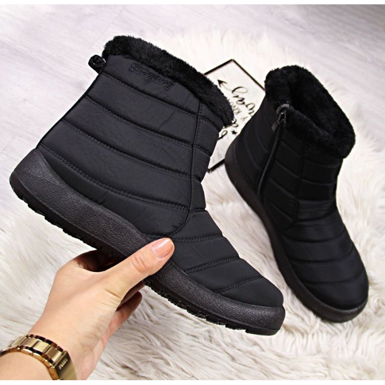 Waterproof snow boots with zipper News W EVE181A black 1