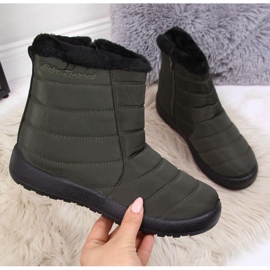 Waterproof snow boots with zipper News W EVE181D khaki black 1