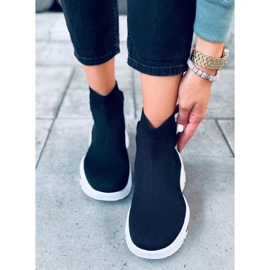 Sporty Helle Black sock ankle boots 1