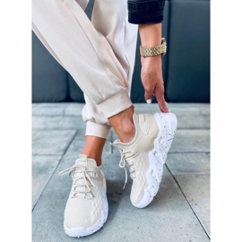 Indu Beige sock sports shoes 1